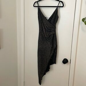 Honey & Rosie Asymmetrical Sparkle Party Dress